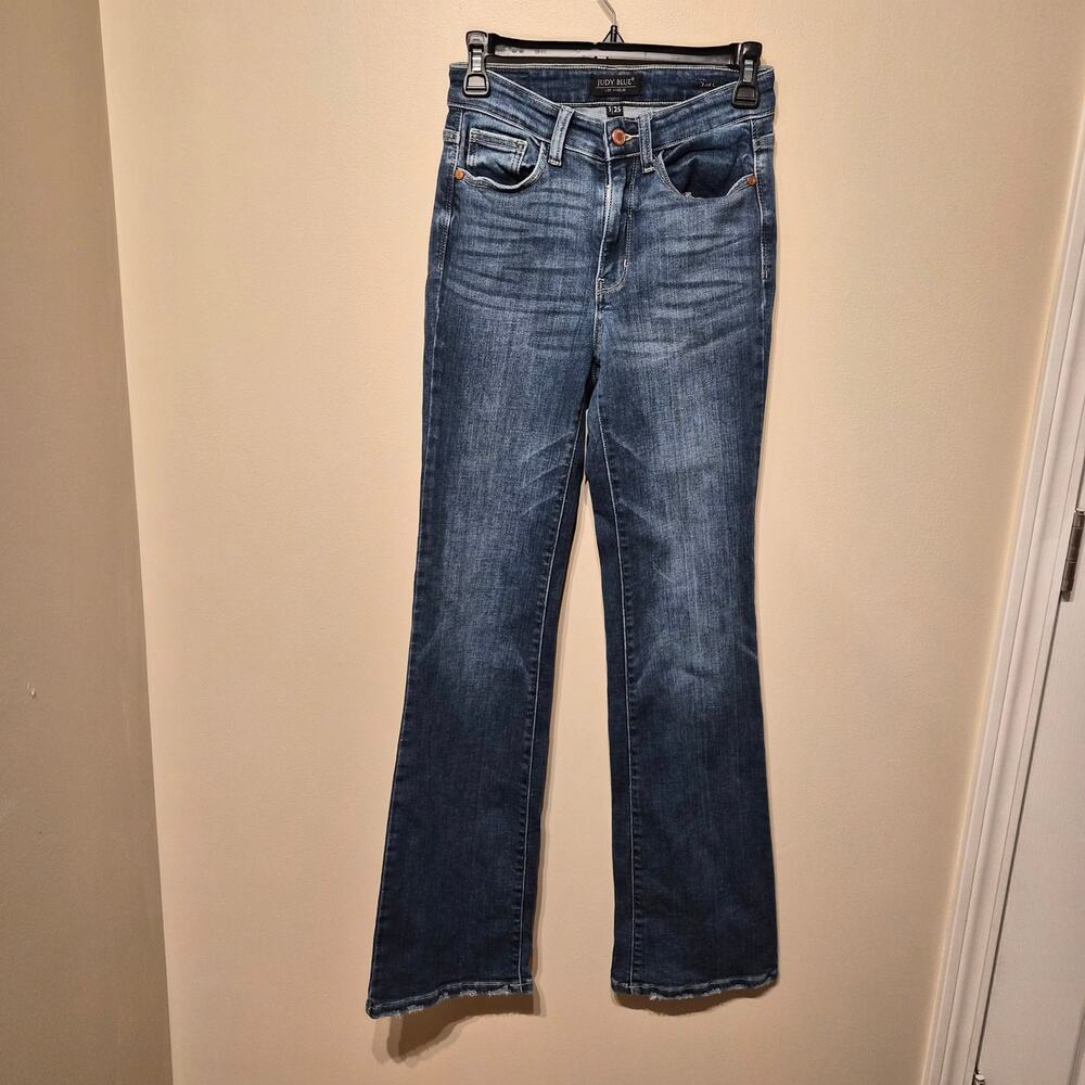 Judy Blue 1 25 Boot Cut Dark Wash Denim Jeans JB82315DK